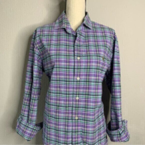 Ralph Lauren Plaid Button Down Flannel Shirt - Picture 7 of 14